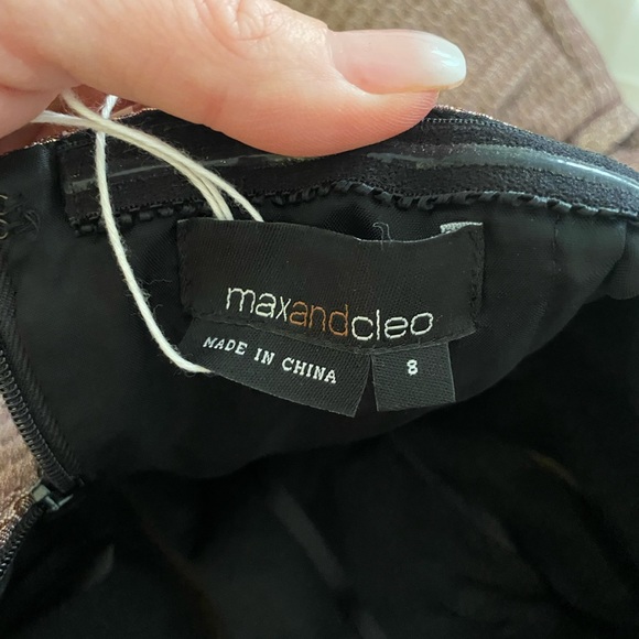 Max and Cleo Gold strapless dress size 8 - Picture 3 of 4